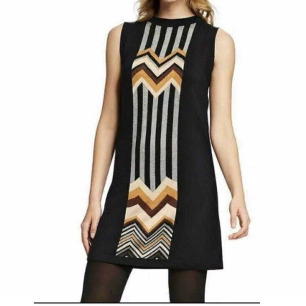 Missoni for Target Woman’s Zig Zag Stripes Patchwork Knitted Sweater Dress L